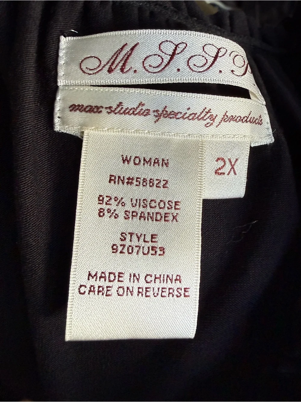 Max Studio Specialty Black Women's Dress Size 2X - Picture 12 of 12